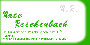 mate reichenbach business card